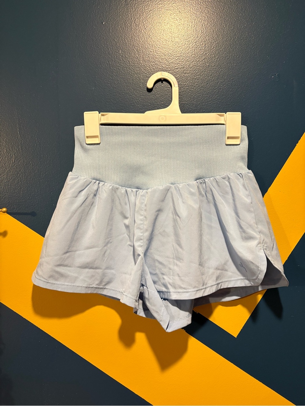 JoyLab Light Blue High Rise 2.5" Inseam Run Shorts NWOT